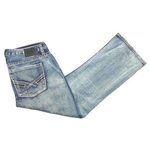 TK Axel Boot Jeans Mens 38x30 Blue Denim Western Cowboy Wolcott Vintage